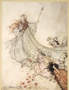 ..Fées, partez! Nous allons gronder franchement, si je reste plus longtemps, illustration de 